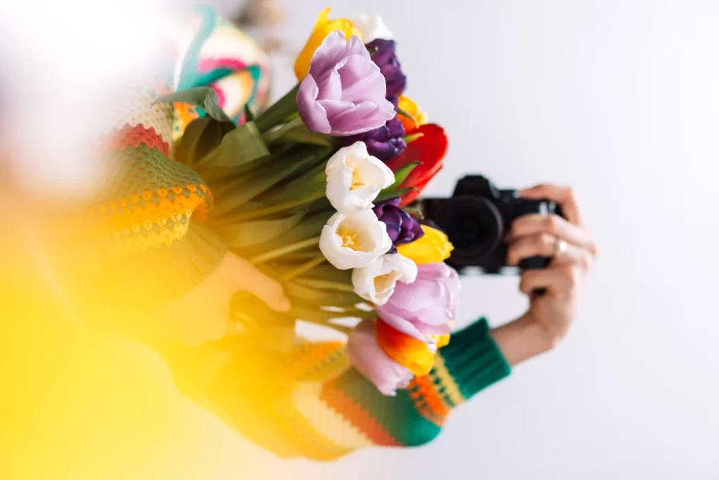 Lady Holding A Bouquet Of Tulips And A Camera 2025 02 15 21 22 29 Utc 1024x683